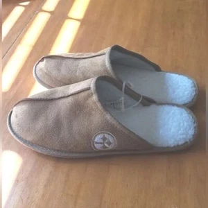 Pittsburgh Steelers Slippers Tan Open Back SlipOn Shoes Medium (Women's Sz 9/10) - Picture 1 of 9