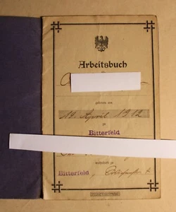 ARBEITSBUCH - Bitterfeld,1926, Hufbeschlag/Wagenbau Koch,Ton-Steinzeugwerke AG - Bild 1 von 4