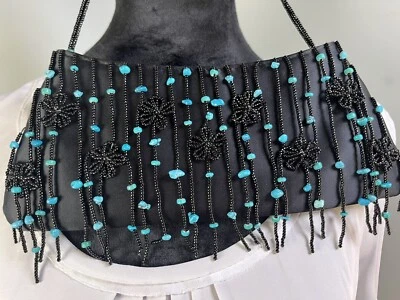 Cartera de noche vintage con cuentas de Valerie Steven’s Foto 1 de 4