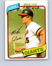VINTAGE BASEBALL CARD O-PEE-CHEE 1980 SAN FRANCISCO GIANTS MIKE IVIE  NO280