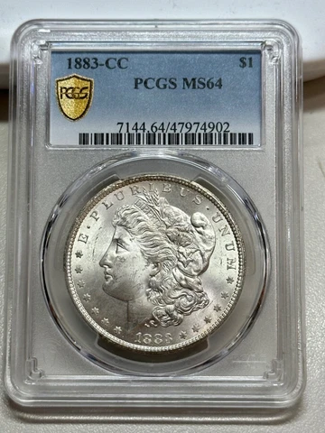 1883-CC  MORGAN DOLLAR   PCGS  MS64   UNCIRCULATED CARSON CITY Cover