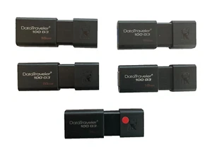 Job Lot 16GB x 5 Kingston Data Traveler 100 G3 USB 3.0 Flash Memory Sticks Black - Photo 1/1