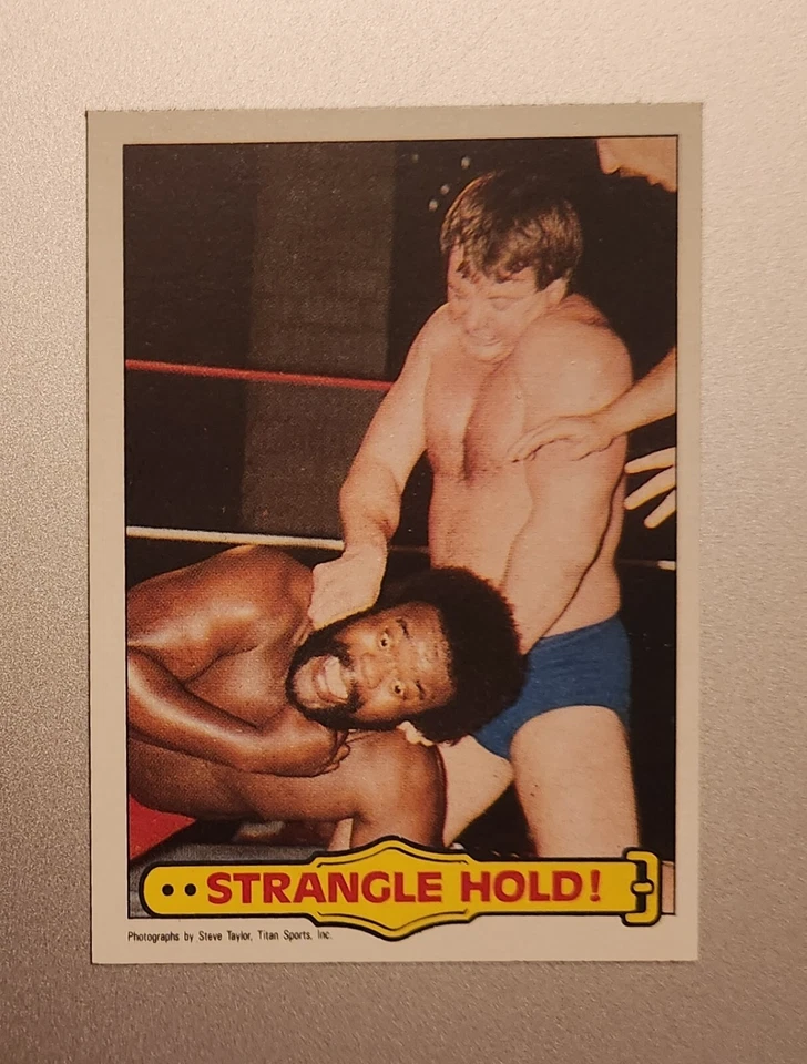 1985 Topps WWF Pro Wrestling Stars #40 Strangle Hold! - Image 1 of 1