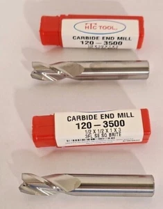 Lot of 2 Brand New HTC Solid Carbide End Mill 1/2" USA Made 3 Flute 120-3500 - Picture 1 of 1