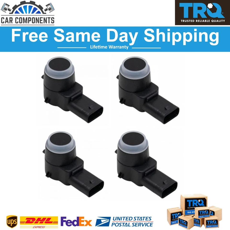 TRQ Front or Rear Parking Assist Sensor 4 Piece Set For 2007-15 Mercedes Benz - Image 1 of 4