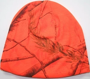 real tree blaze orange camo beanie hunting cap hat stocking lined realtree oak - Bild 1 von 1