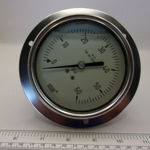 WIKA (0-60 PSI) PRESSURE GAUGE 316SS TUBE AND CONNECTION, 1008A - Picture 1 of 4