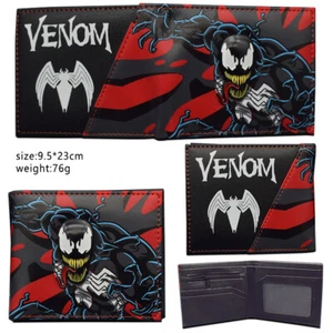 Spider-Man Venom Wallet Purse PVC Bifold Coin Money Cilp Fans gift - Picture 1 of 7