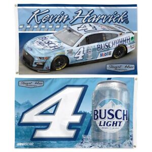 KEVIN HARVICK #4 BUSCH LIGHT MOBIL 1 3'X5' 2-SIDED DELUXE FLAG NEW WINCRAFT 👀🏁