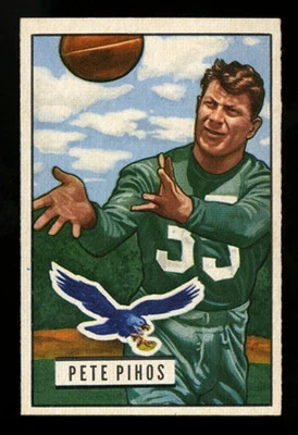 1951 BOWMAN FOOTBALL~#46~PETE PIHOS~LITERALLY PACK FRESH~SUPERB~EAGLES - Image 1 of 2