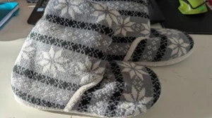 Schuhe Hausschuhe Damen warm Gr. 38/39 Norwegermuster - Bild 1 von 4