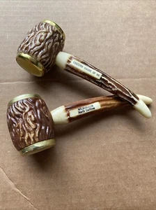 VINTAGE EASTERN SHORE VA & WILINGTON NC CORN COB PIPES SALT & PEPPER SHAKERS SET - Picture 1 of 7