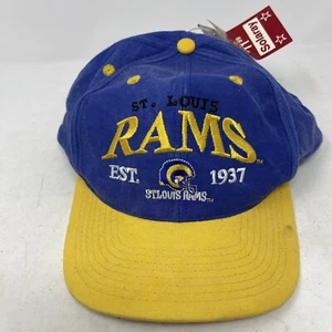 Vintage St Louis Rams Logo Athletic Snapback Baseball Hat Team NFL Drew Pearson - Picture 1 of 9