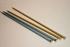 1 HERO Tan Aluminum Size 13 & 15" Knitting Needles Lot of 2 - Picture 1 of 3