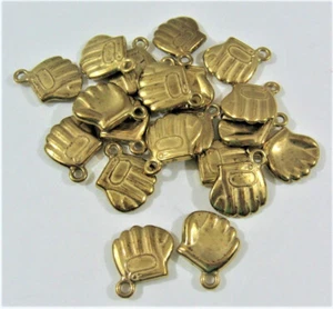 10 Guanti Baseball Vintage Placcati Oro Ciondoli Gumball Cracker Jack Giocattolo Vecchio Stock - Foto 1 di 1