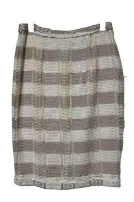 NUEVO CON ETIQUETAS Falda Lápiz Anthropologie Sunday in Brooklyn Naomi Rayas Crema Taupe W-XL Foto 1 de 4