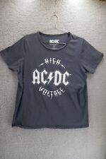 AC/DC Women’s Gray White High Voltage Concert Band Tour 2020 T-Shirt Size XXL