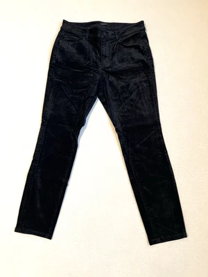 Pantalones de mezclilla Ann Taylor ajustados calce curvilíneo para mujer talla 6 negro terciopelo lavado oscuro usados en excelente estado Foto 1 de 4