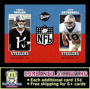 2001 Upper Deck Vintage #271 Chris Taylor / Joey Getherall Steelers RC - Picture 1 of 2