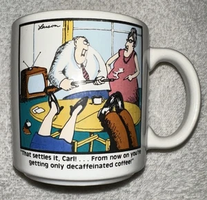 VTG 1980 The Far Side Gary Larson Cartoon Coffee Mug "That Settles It" - Picture 1 of 9