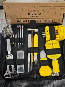 Invicta Travel Watch Repair Tool Kit ITK-006 Essentials In Box/Zipped Blk Pouch - Picture 1 of 8
