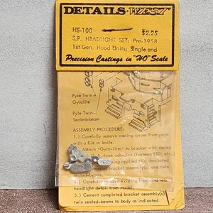 Juego de faros Southern Pacific RR primera generación metal blanco detalle modelo West 100 HO - Imagen 1 de 3