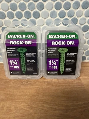 (Lote de 2) Tornillos para tablero de cemento de cabeza plana Rock-On Star 9 x 1-1/4 Foto 1 de 2