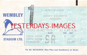 Ja Ticket gebraucht Stub Okt 1978 Wembley Stadium London ) - Bild 1 von 3