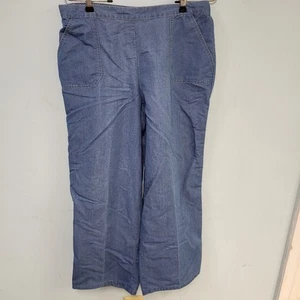 Pantalone Alfred Dunner taglia 14P blu denim leggero elastico in tasche posteriori larghe - Foto 1 di 5