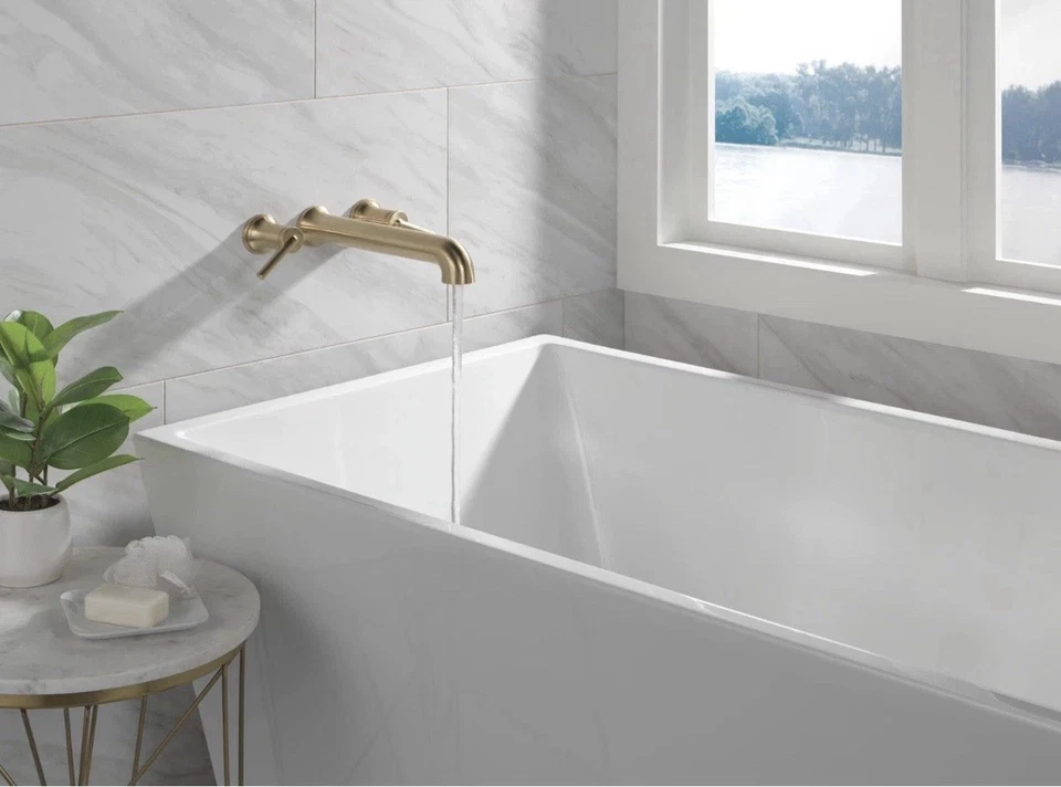 Delta T5759-CZWL Wall-Mounted Tub Filler Faucet - Champagne Bronze