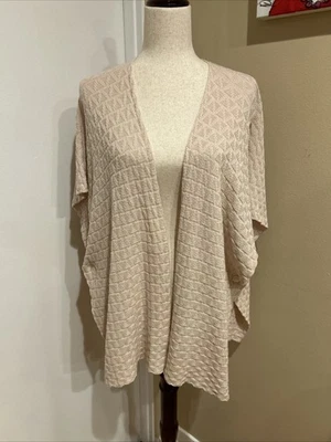 Eskandar бежевый открытый трикотаж пончо один размер - Изображение 1 из 4