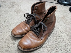 Stivali Allen Edmonds Higgins Mill in pelle marrone resistenti alle intemperie taglia US 10 D - Foto 1 di 8