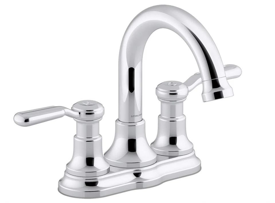 KOHLER Sterling 27373-4-CP Ludington Centerset Bathroom Sink Faucet CHROME