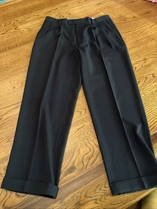 Alan Flusser Mens 36x30 Golf Pants Charcoal Lightweight Performance Flat - Picture 1 of 7