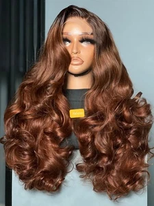 100% Vietnamese Human Hair, Transparent Lace Closure Wig, Bouncy, 250% Density - Picture 1 of 7