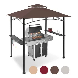 5x8ft Grill Gazebo Canopy for Patio, Outdoor BBQ Gazebo with Shelves & Extra ... - Picture 1 of 8