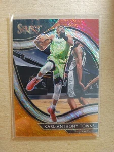 Select Prizms 2020-21 rojo blanco naranja flash Timberwolves Karl-Anthony Towns - Imagen 1 de 2