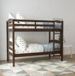 twin over twin bunk bed wood