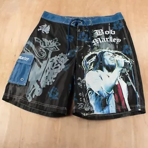 vtg y2k DRAGONFLY Bob Marley boardshorts surf swim trunks shorts sz 38 tag - Picture 1 of 5