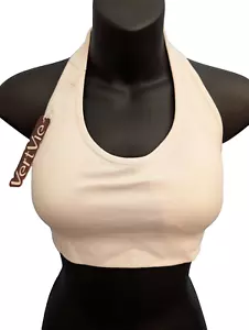 VertVie Women's Size Large White Halter Sports Bra Activewear Top - Picture 1 of 8