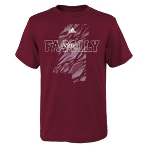 Mississippi State Bulldogs Adidas NCAA Boys Maroon Sideline Glory T-Shirt - Picture 1 of 1