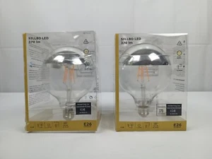 Two (2) IKEA Sillbo LED bulbs E26 370 lm Pair 2200K 15000 hours - Picture 1 of 5