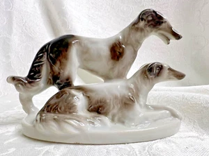 Vintage Porcelain Borzoi Dog Figure or Paperweight - Picture 1 of 11