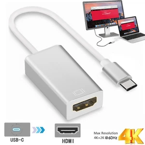2018 iPad Pro Type C USB 3.1 to HDMI Male to Male/Female Adapter Cable 4K 60Hz - Picture 1 of 12