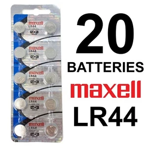 20 NEW LR44 MAXELL A76 L1154 AG13 357 SR44 303 BATTERY - FRESHLY NEW Exp. 2028 - Picture 1 of 4