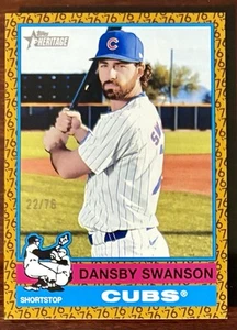 Borde impreso Danby Swanson 76/76 2025 Topps Heritage #128 SSP Chicago Cubs - Imagen 1 de 1
