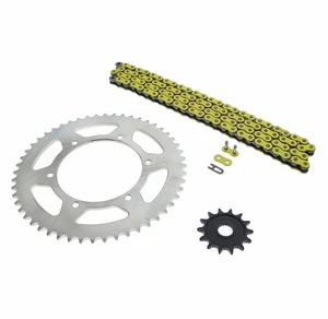 Yellow Non O Ring Chain & Sprocket Silver for Yamaha WR250F 2007-2013 14/52 116L - Picture 1 of 4