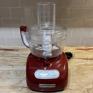 Kitchenaid Food Processor 9 Cup 72oz KFP740 Red Clean Tested Works - Picture 1 of 13