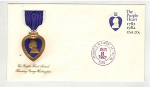 PATRIOTIC PURPLE HEART ENVELOPE U603 FARNAM UNOFFICIAL #5 ANDREWS AIR FORCE BASE - Picture 1 of 1