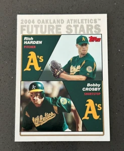 2004 Topps 329 Rich Harden / Bobby Crosby FS Oakland Athletics - Picture 1 of 2
